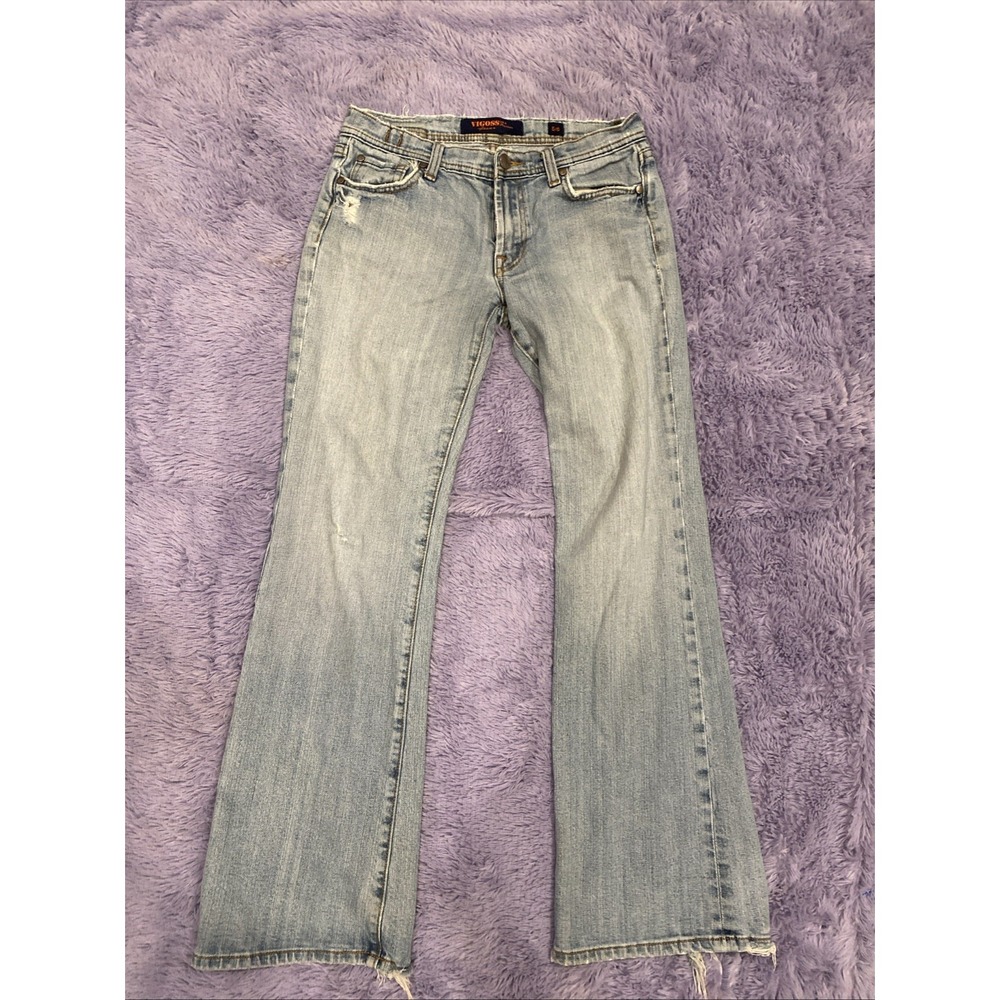Vigoss Bootcut Jeans Sz 5/6  Flare‎ USA Premium Light Blue Distressed